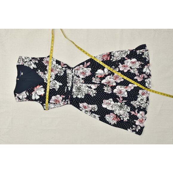 Tommy Hilfiger Women's Midi Dress Fit & Flare Blue FLoral Size 14 Polyester - Picture 4 of 8